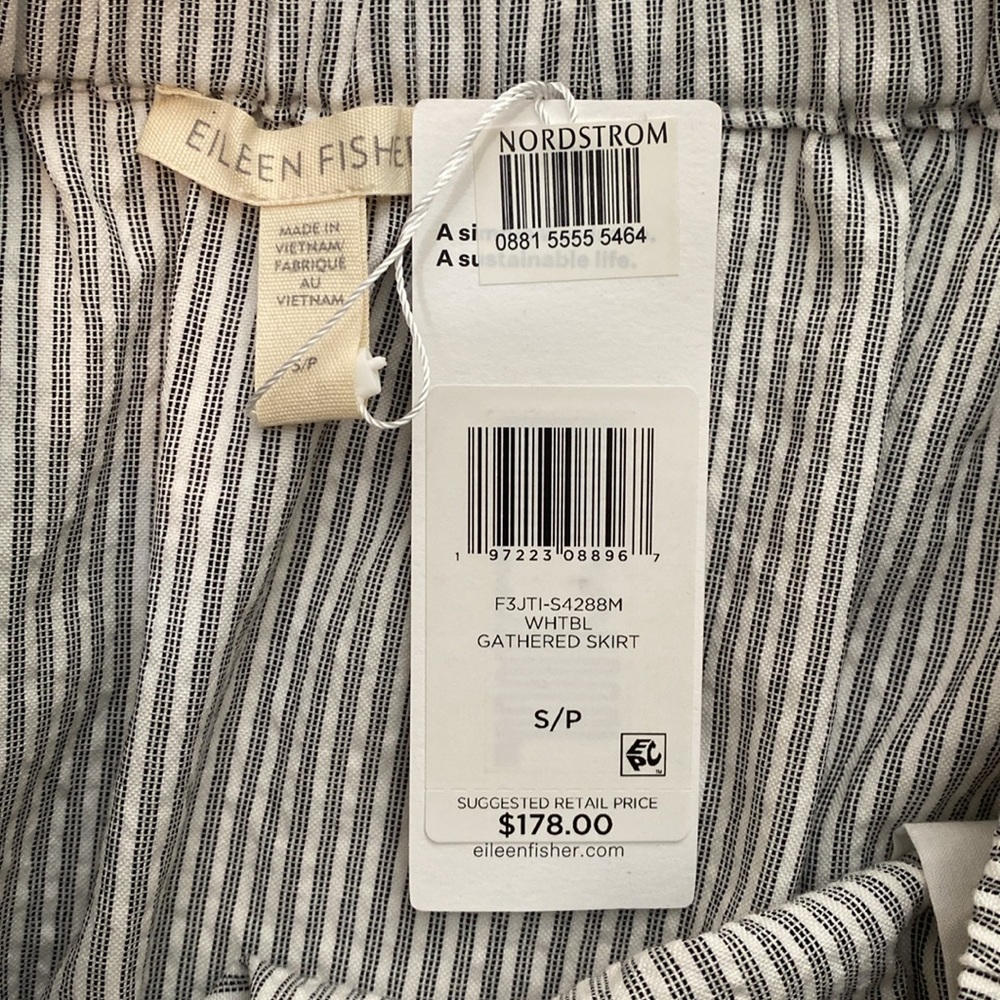 Eileen Fisher Organic Cotton Ripple Pocket Skirt size Small - Picture 4 of 9